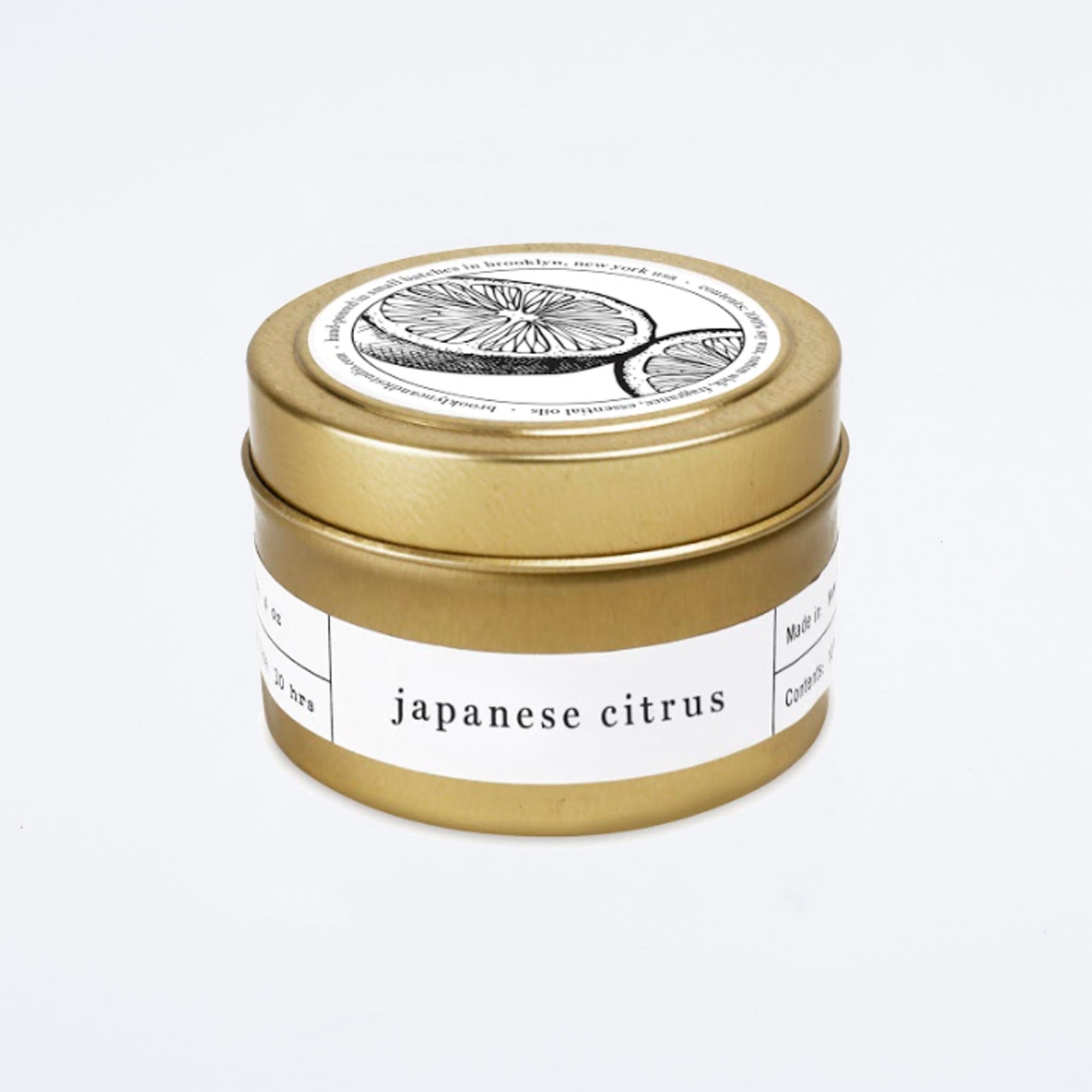Japanese Citrus Gold Travel Candle