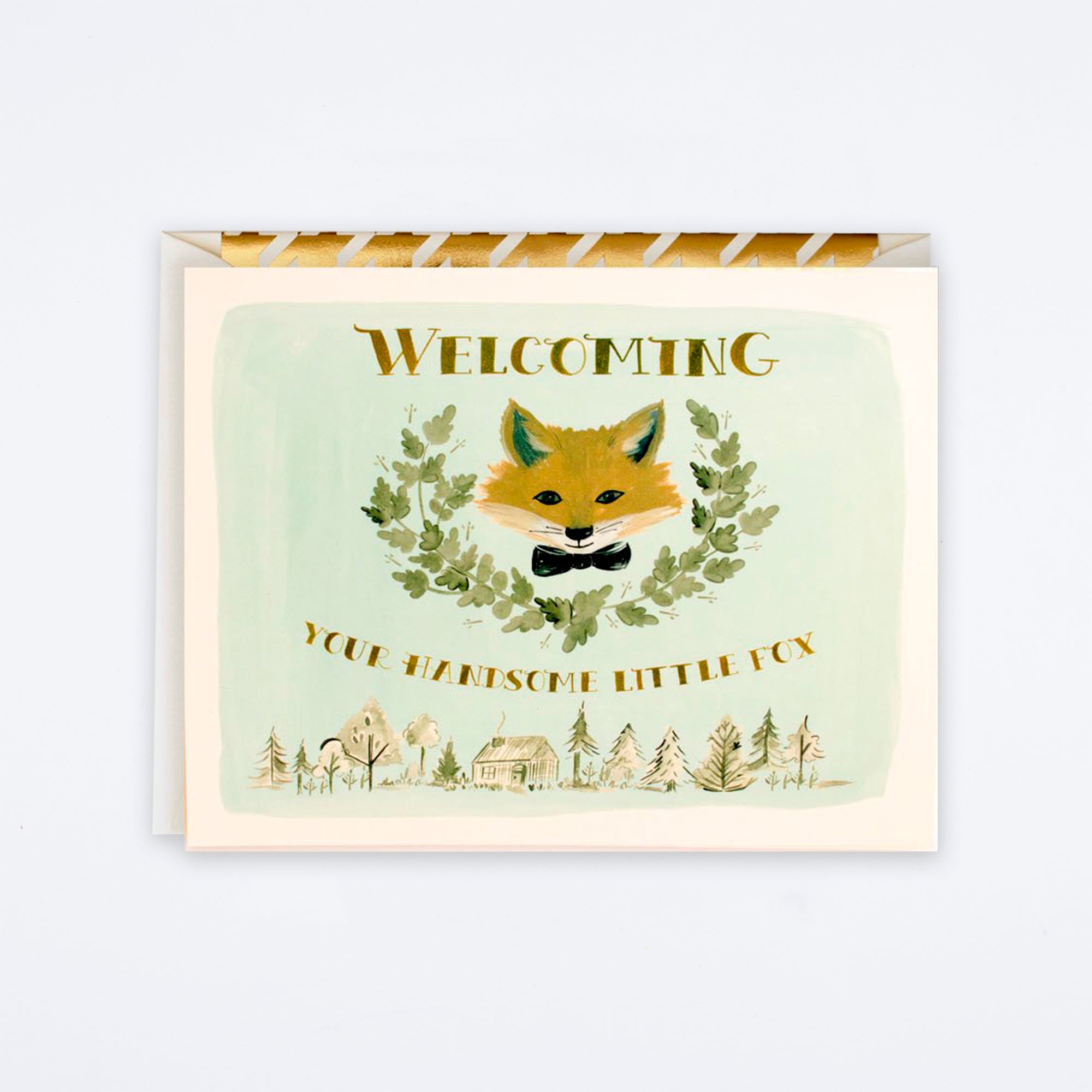 Welcome Handsome Fox Card