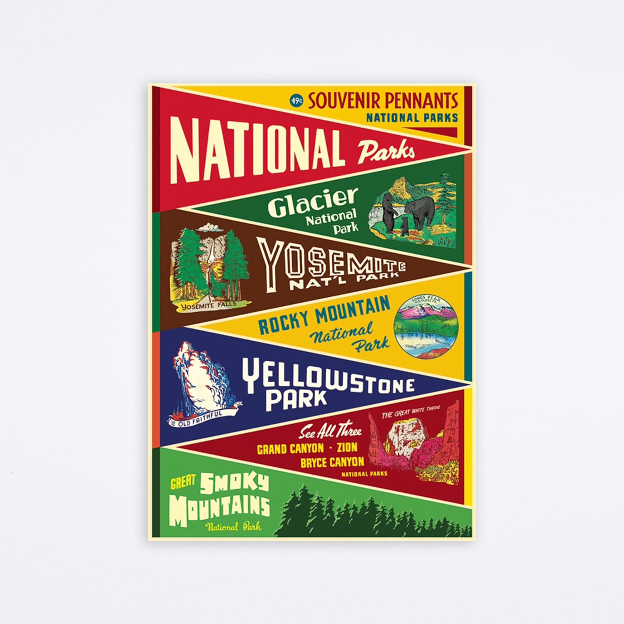National Parks Pennants Wrap