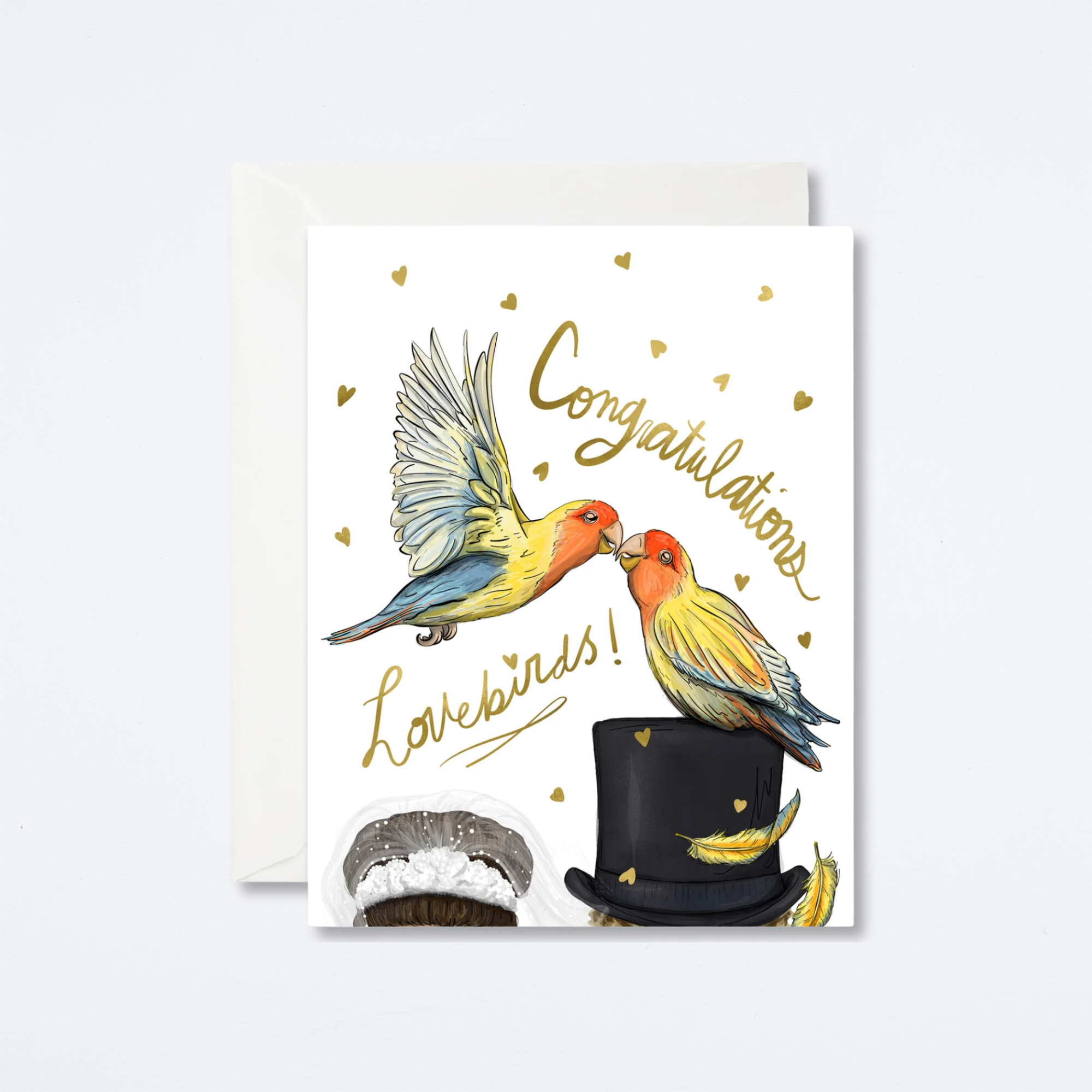 Lovebirds Wedding Card
