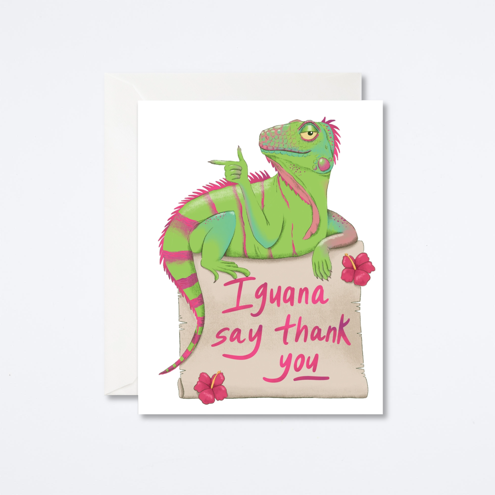 Iguana Say Thank You Card