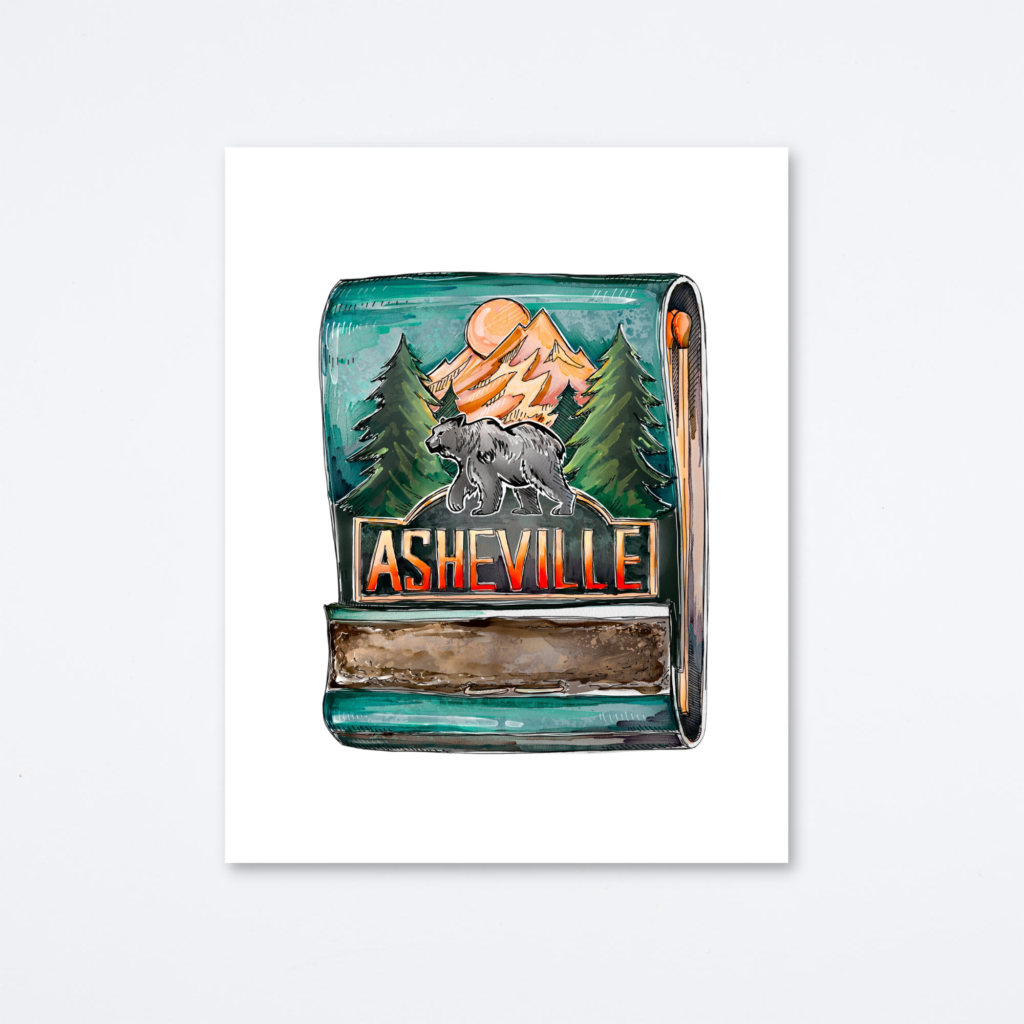 Asheville Art Print