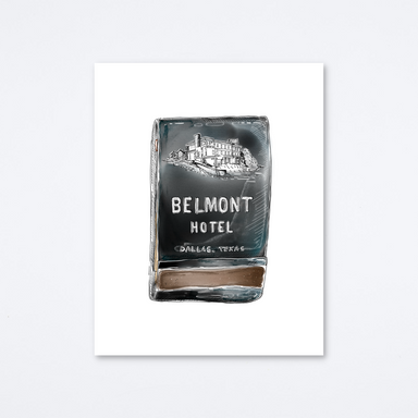 Belmont Hotel Art Print 11X14 / Black