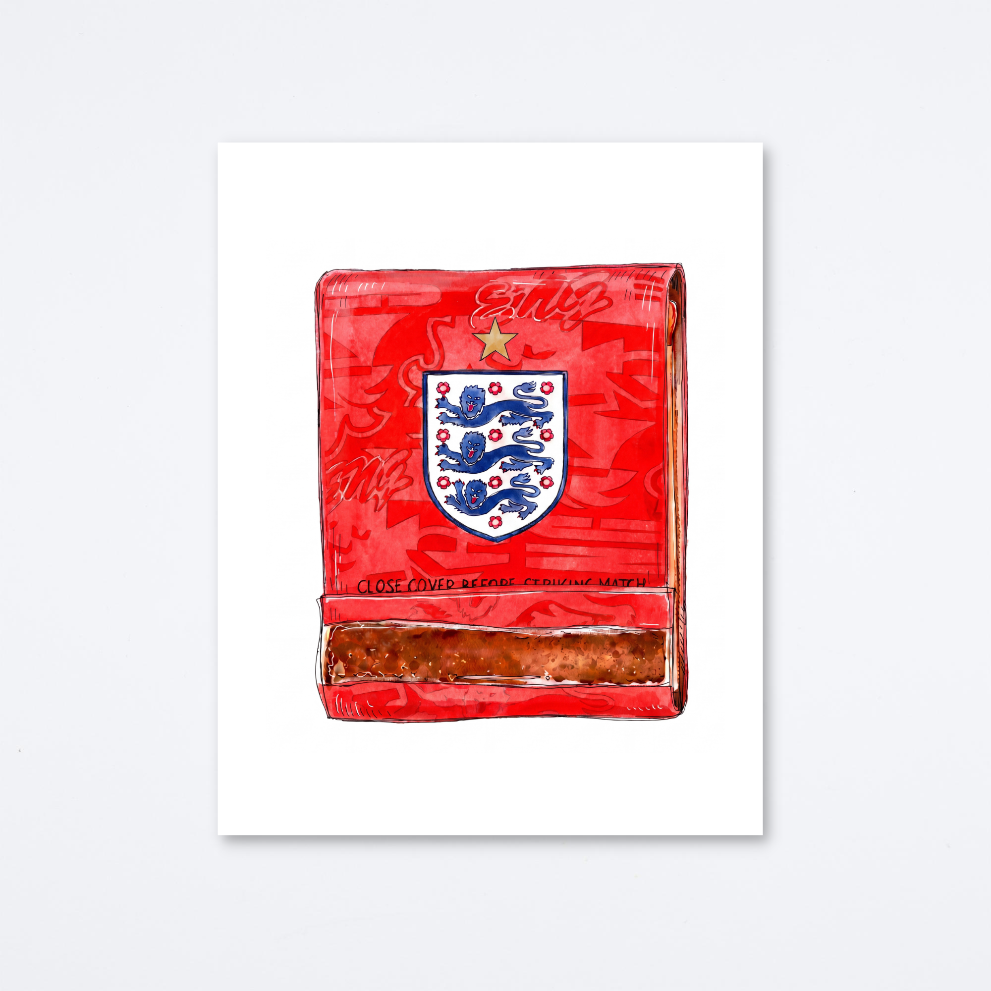 England National Football Team Art Print