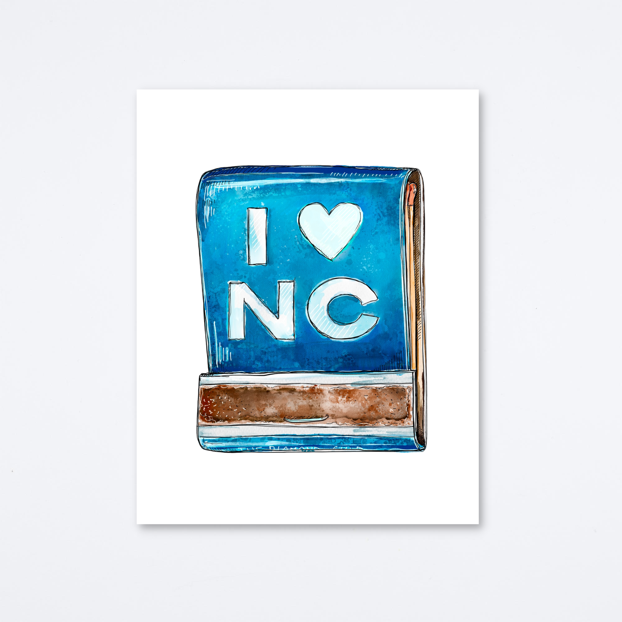 I Heart NC Art Print