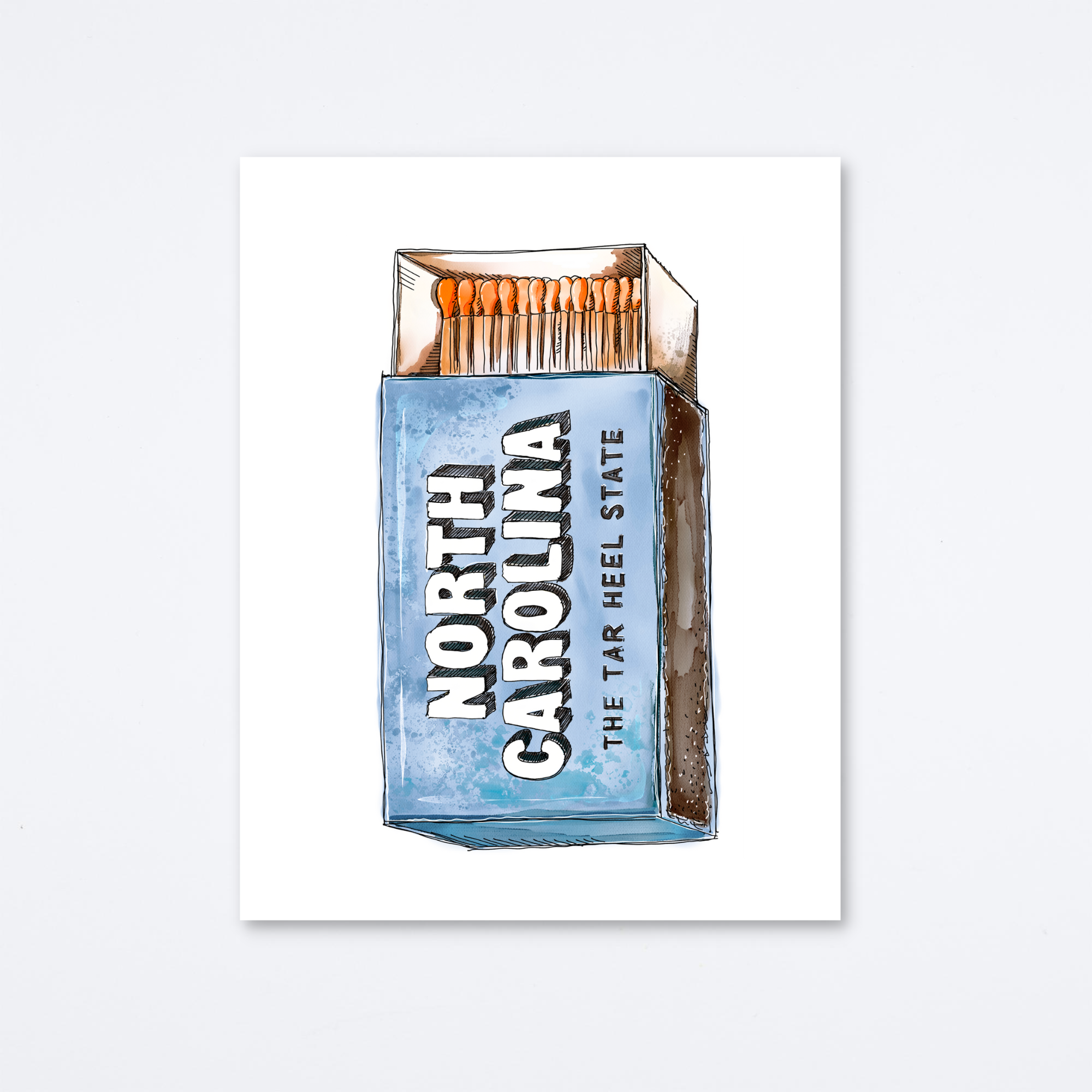 North Carolina Tar Heel Art Print