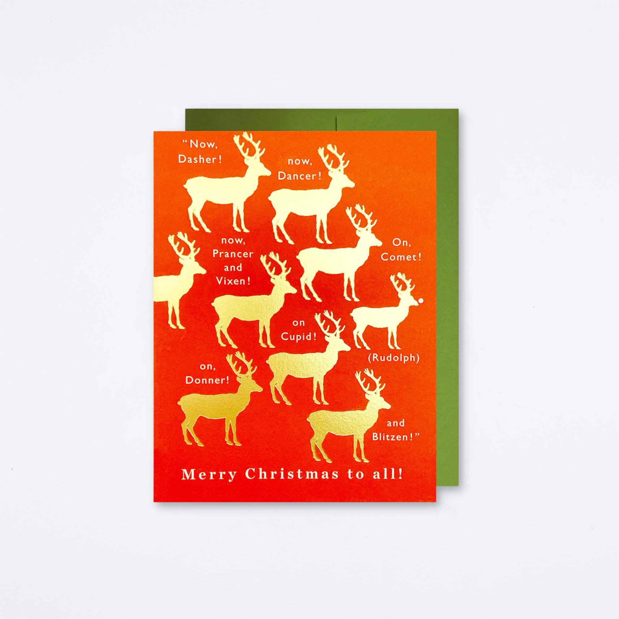 Christmas Reindeer Troop Card