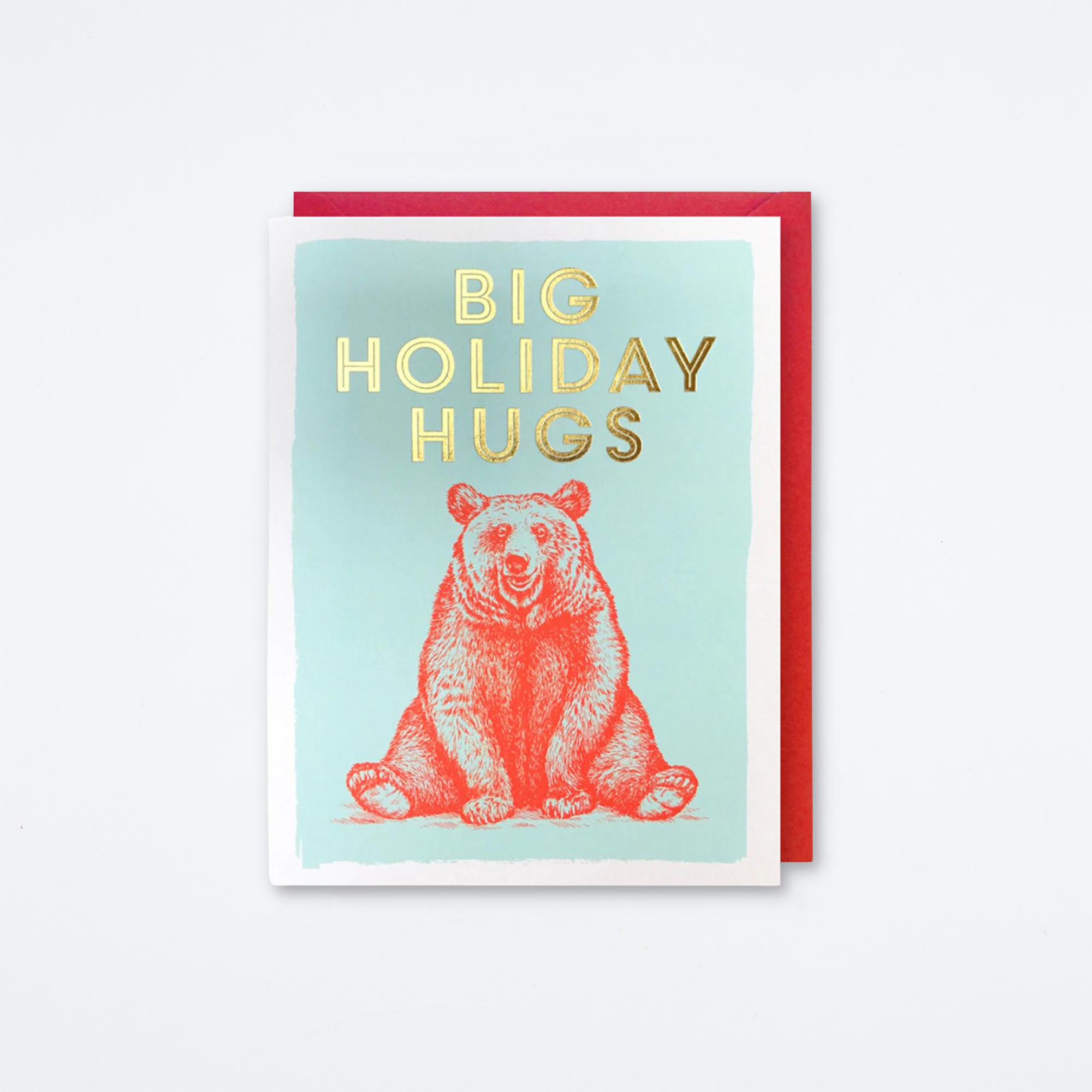 Holiday Hugs Bear Card