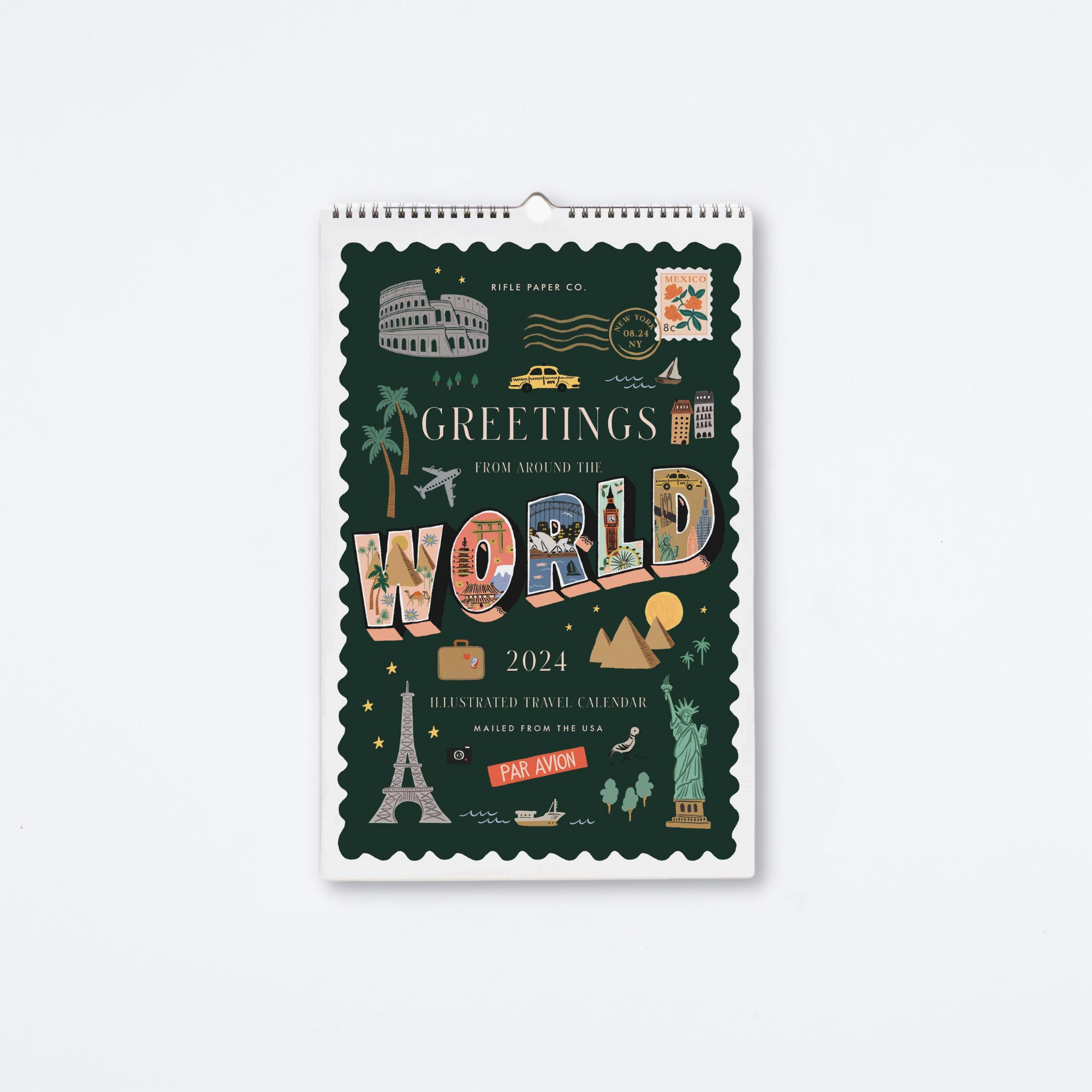 2024 Greetings From Around the World Wall Calendar