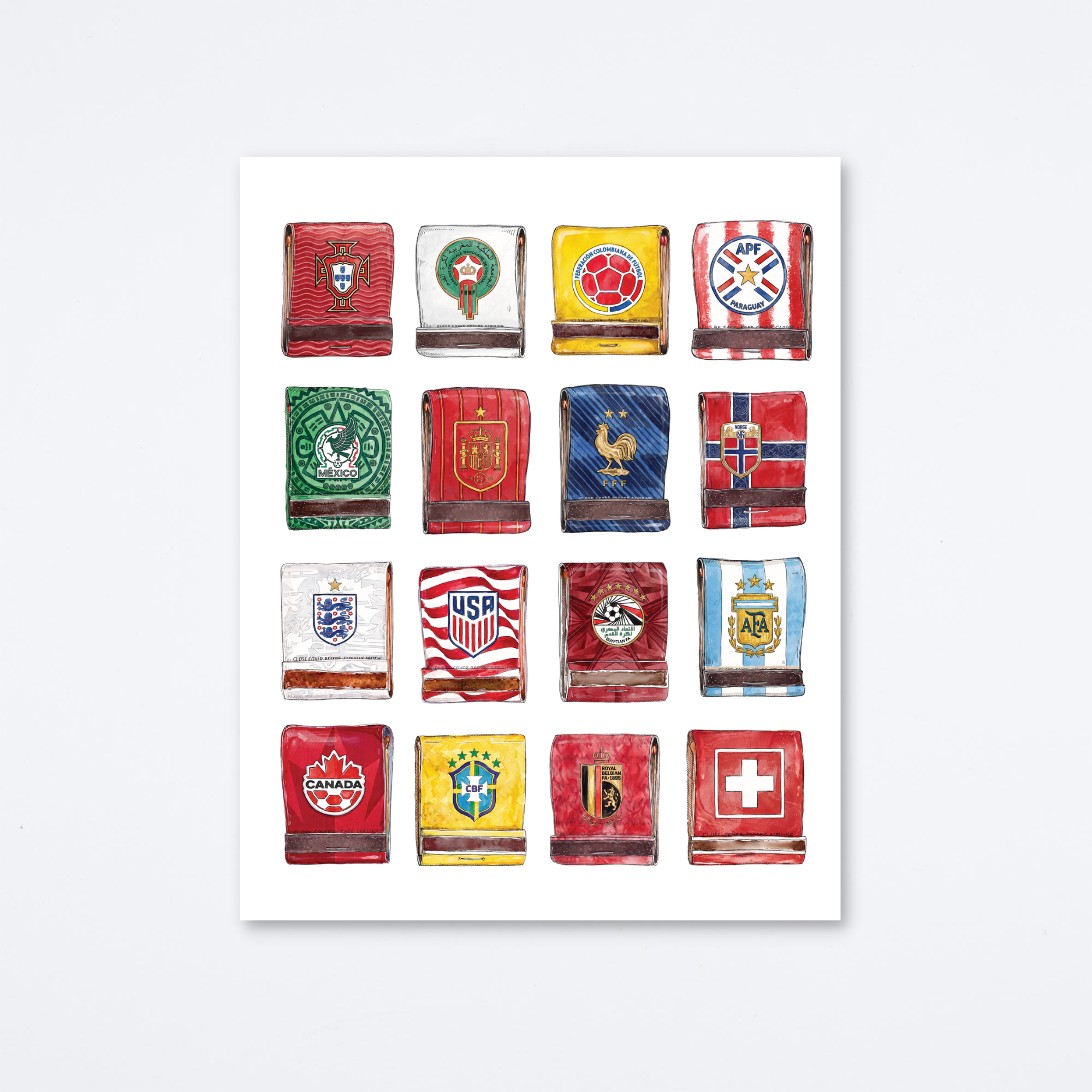 World Cup Collage Art Print