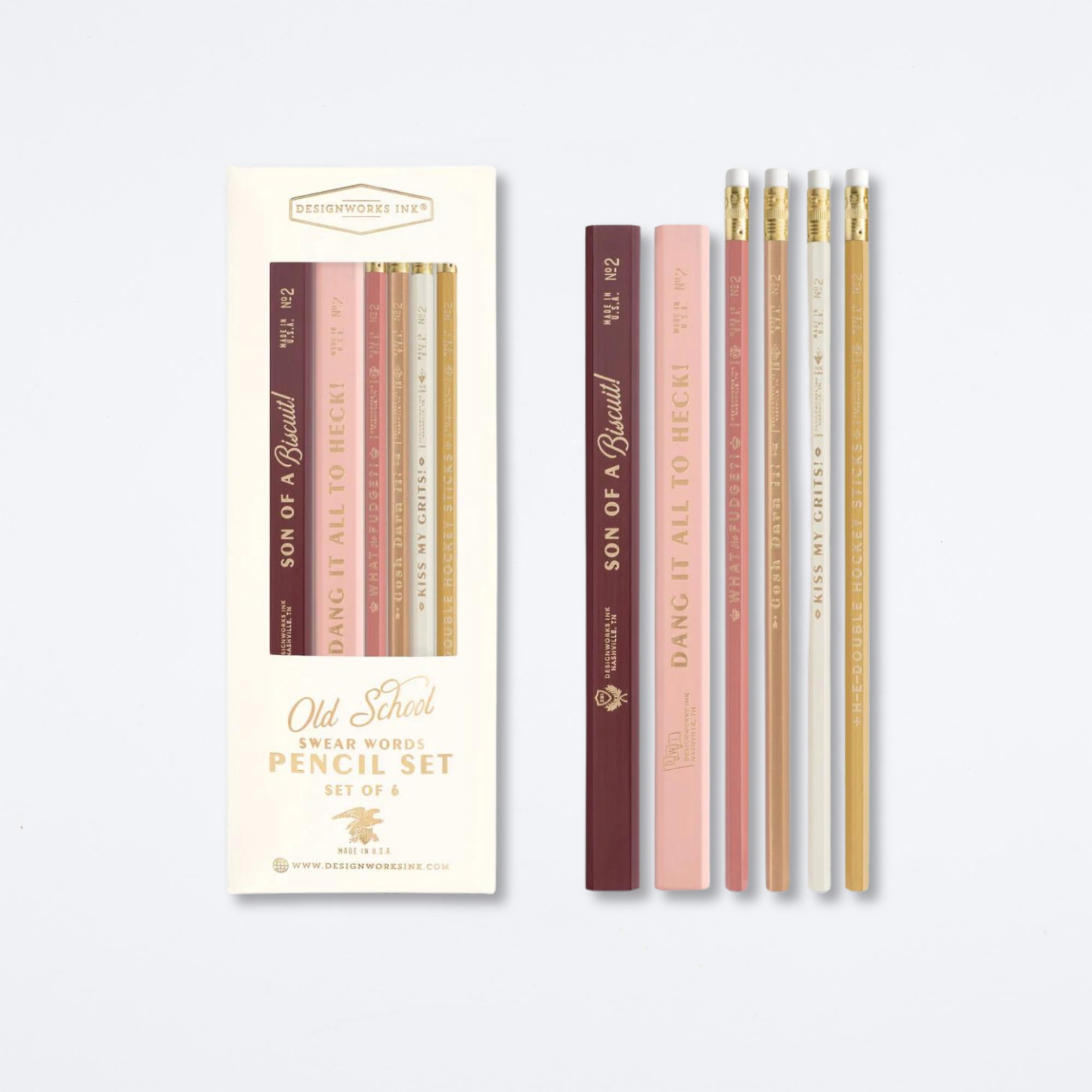 Old School Swear Words Pencil Set Archer Paper Goods old-school-swear-words-pencil-set-archer-paper-goods