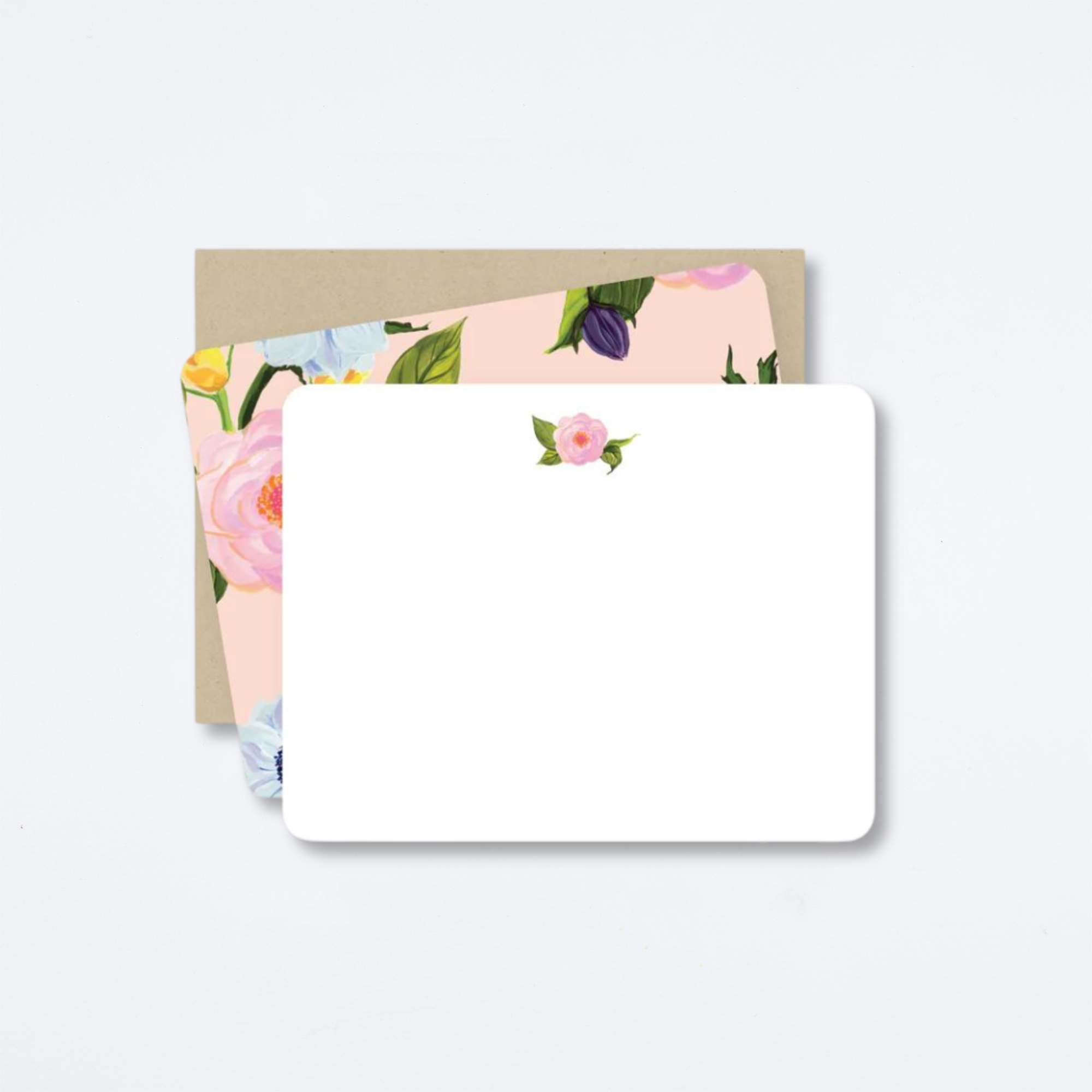 Garden Floral Flat Notecard Set