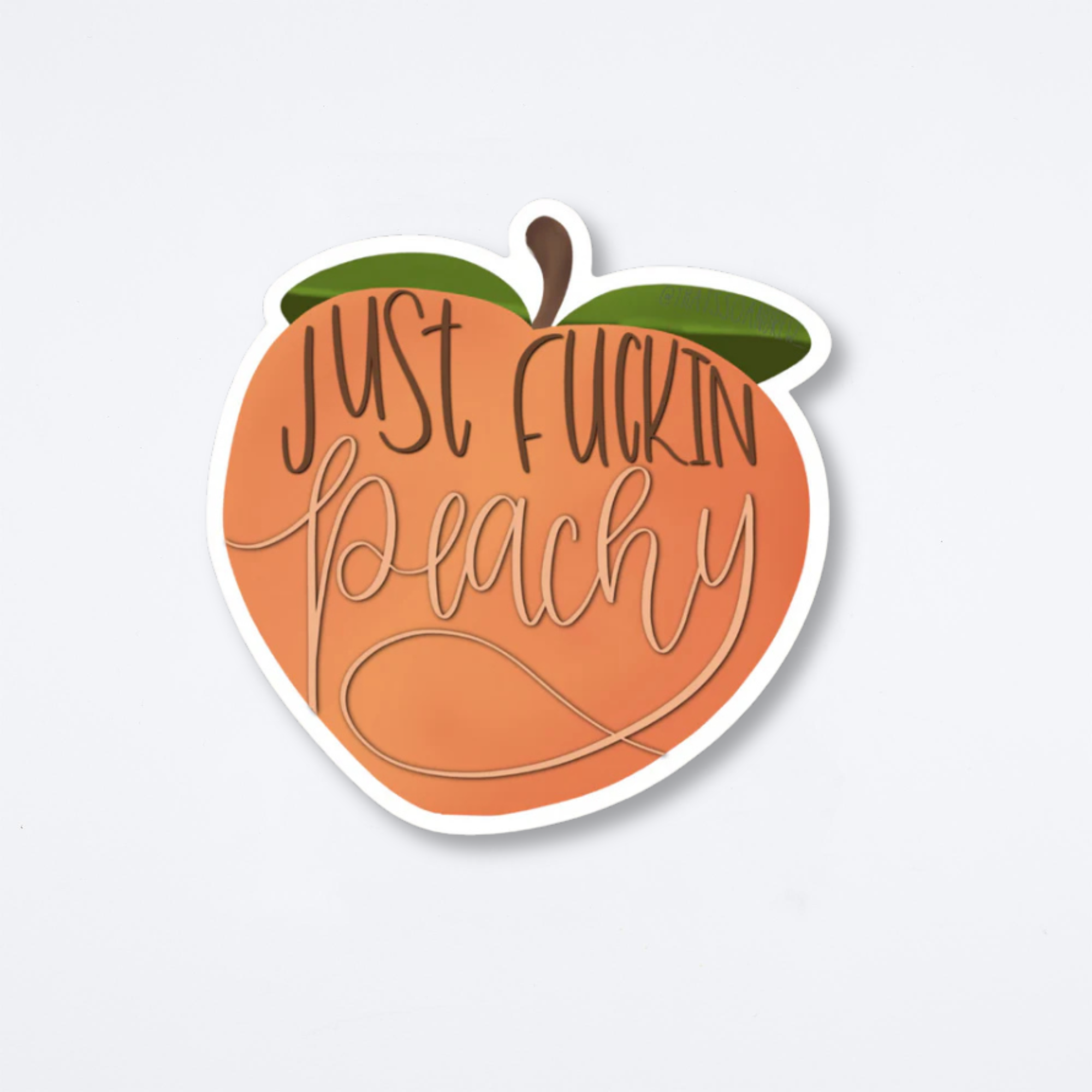 Just Peachy Sticker