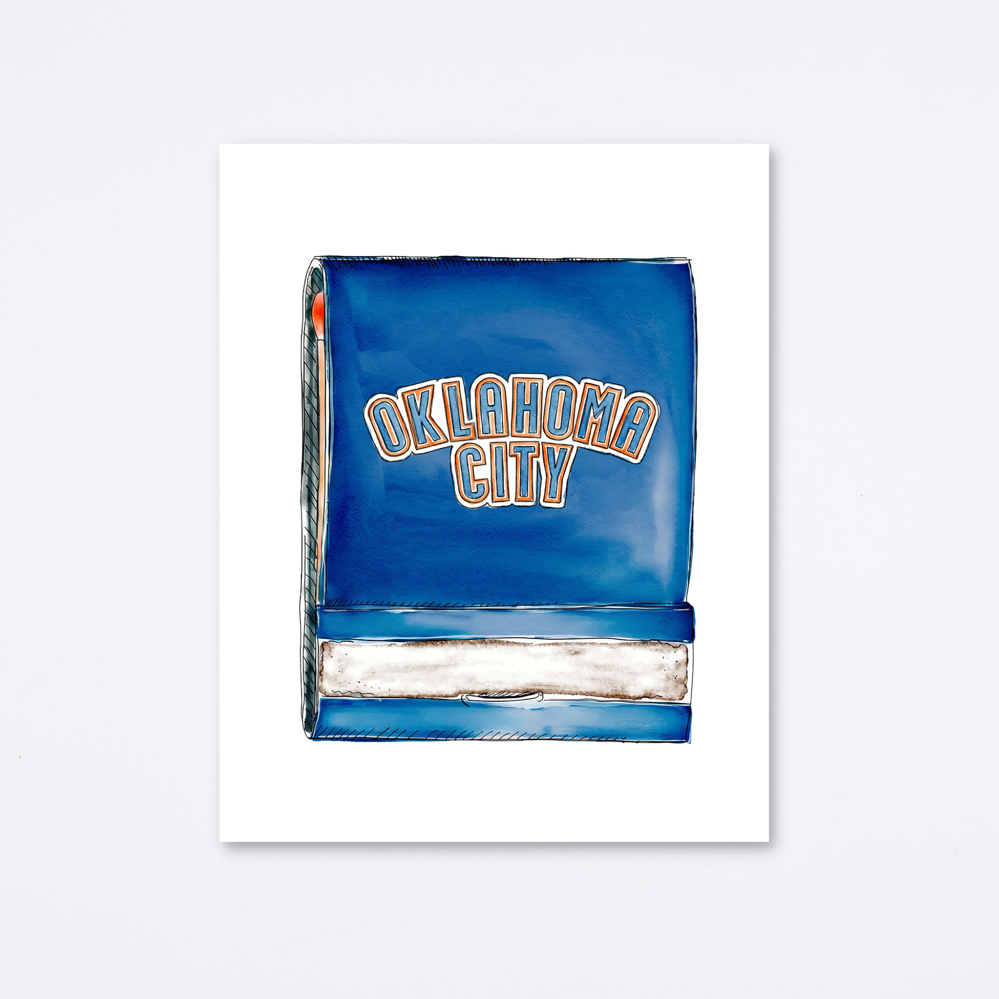 OKC Thunder Art Print