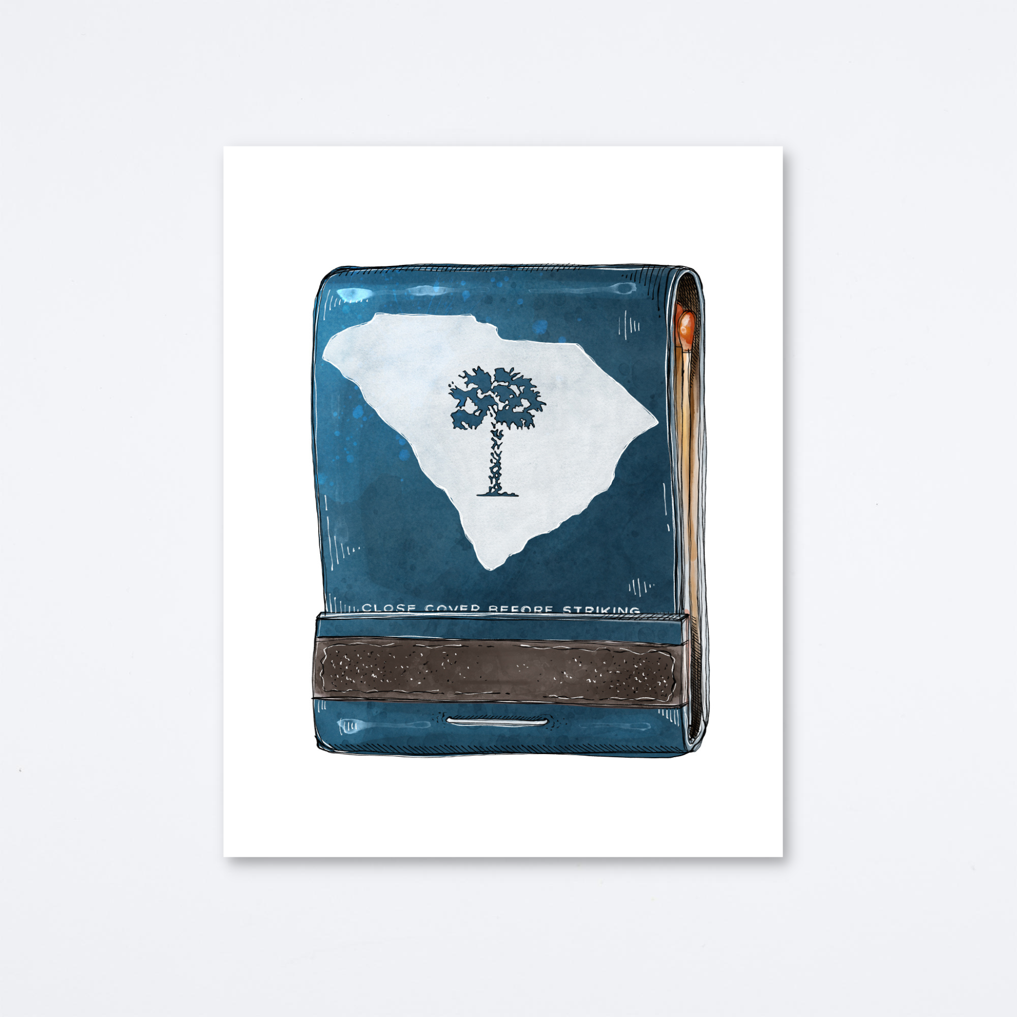 South Carolina Palm Tree Art Print