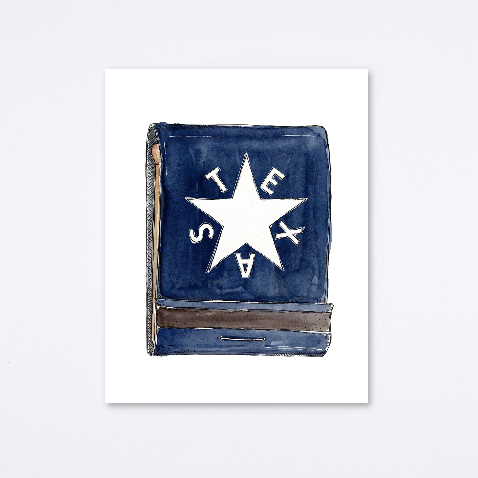 Texas Star Round Art Print