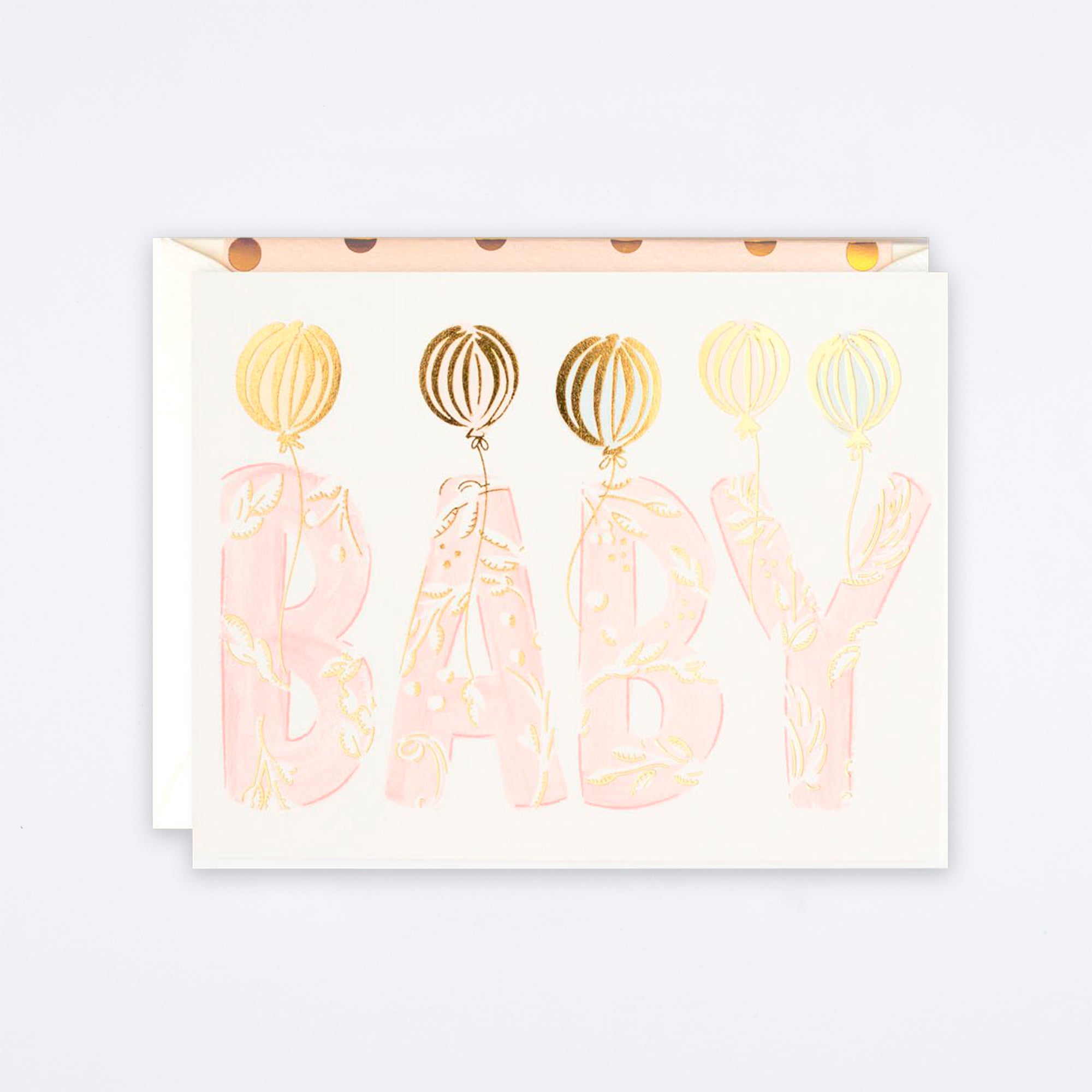 Baby Blush Letters Card