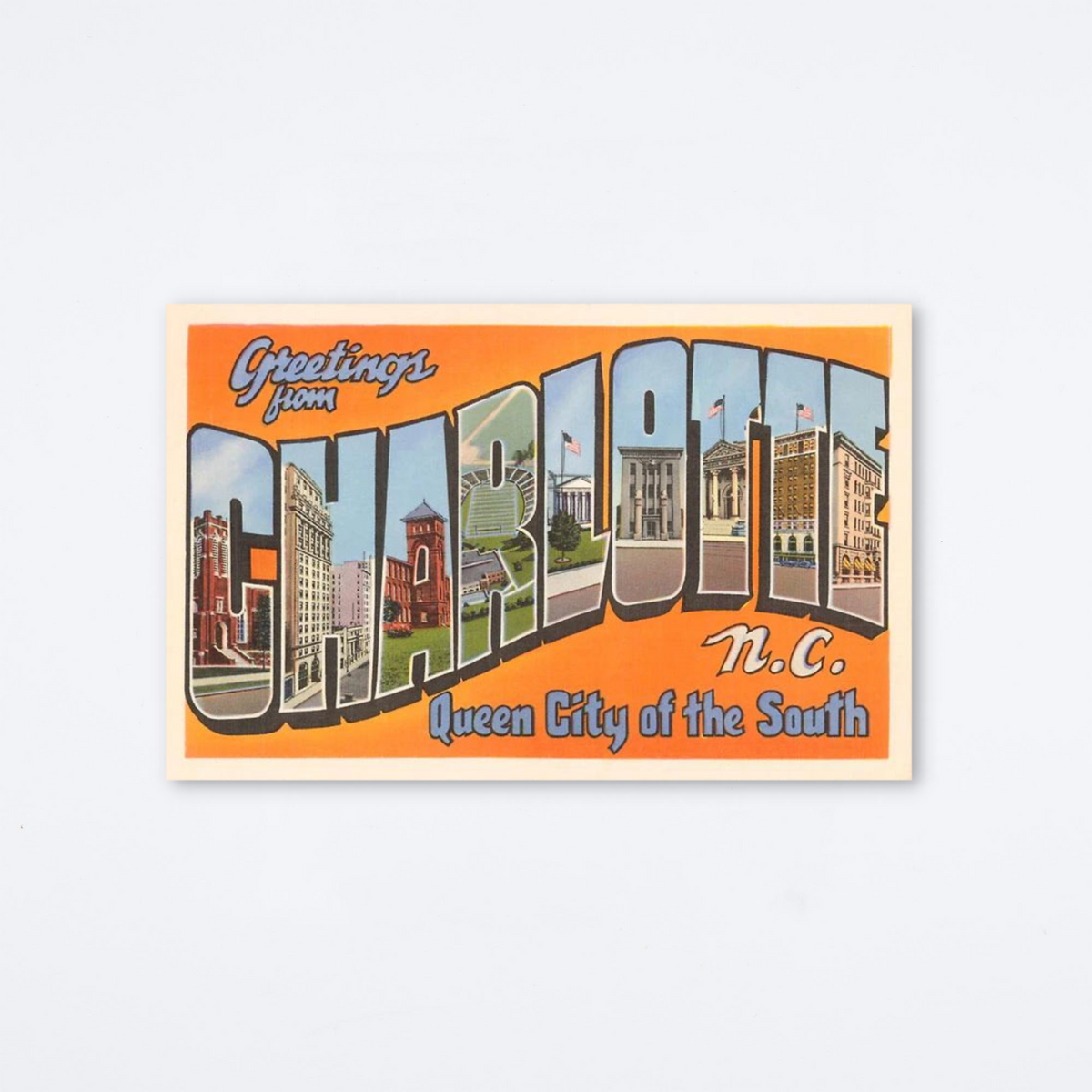 Greetings From Charlotte Queen City Postcard — Archer Paper Goods