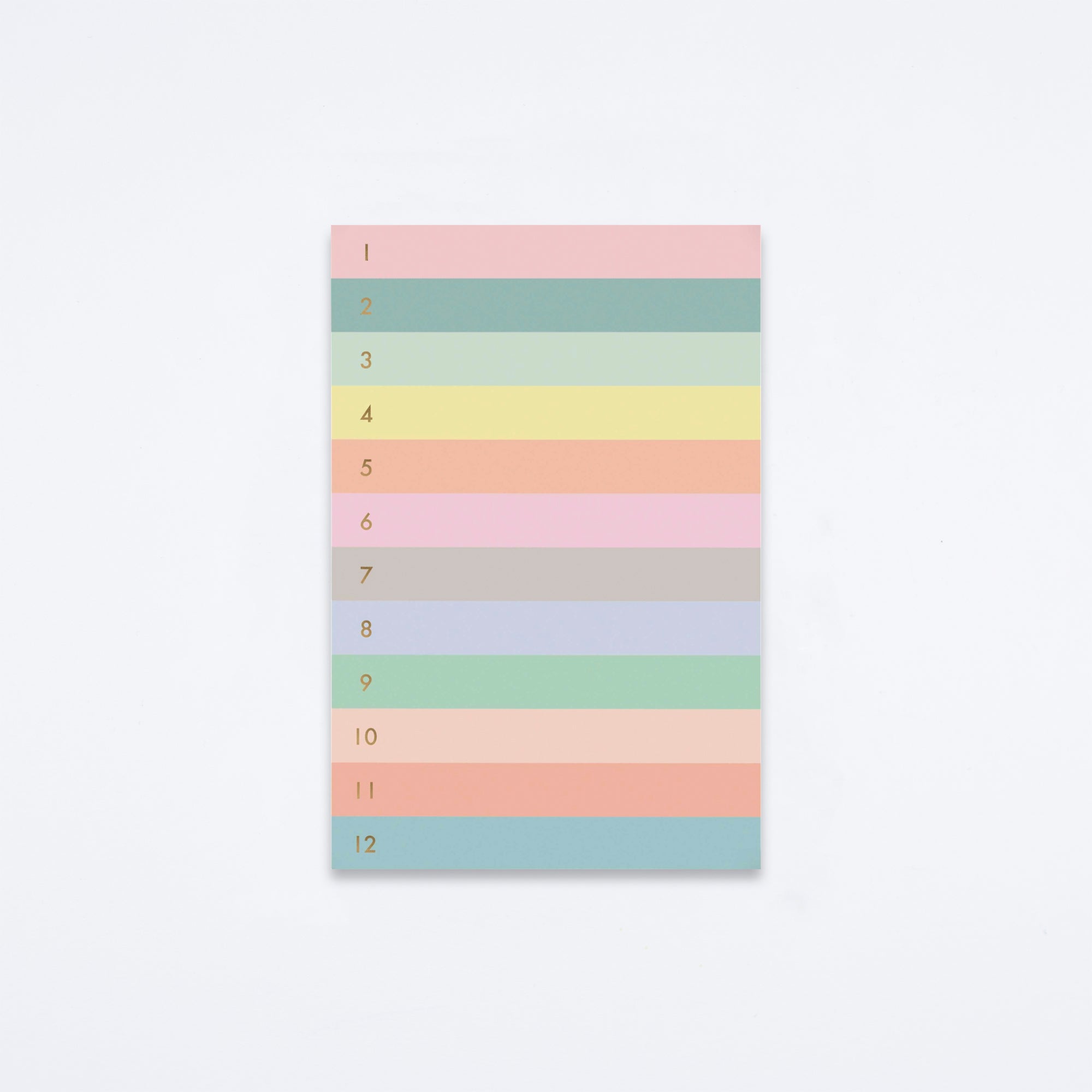 Colorblock Numbered Memo Notepad