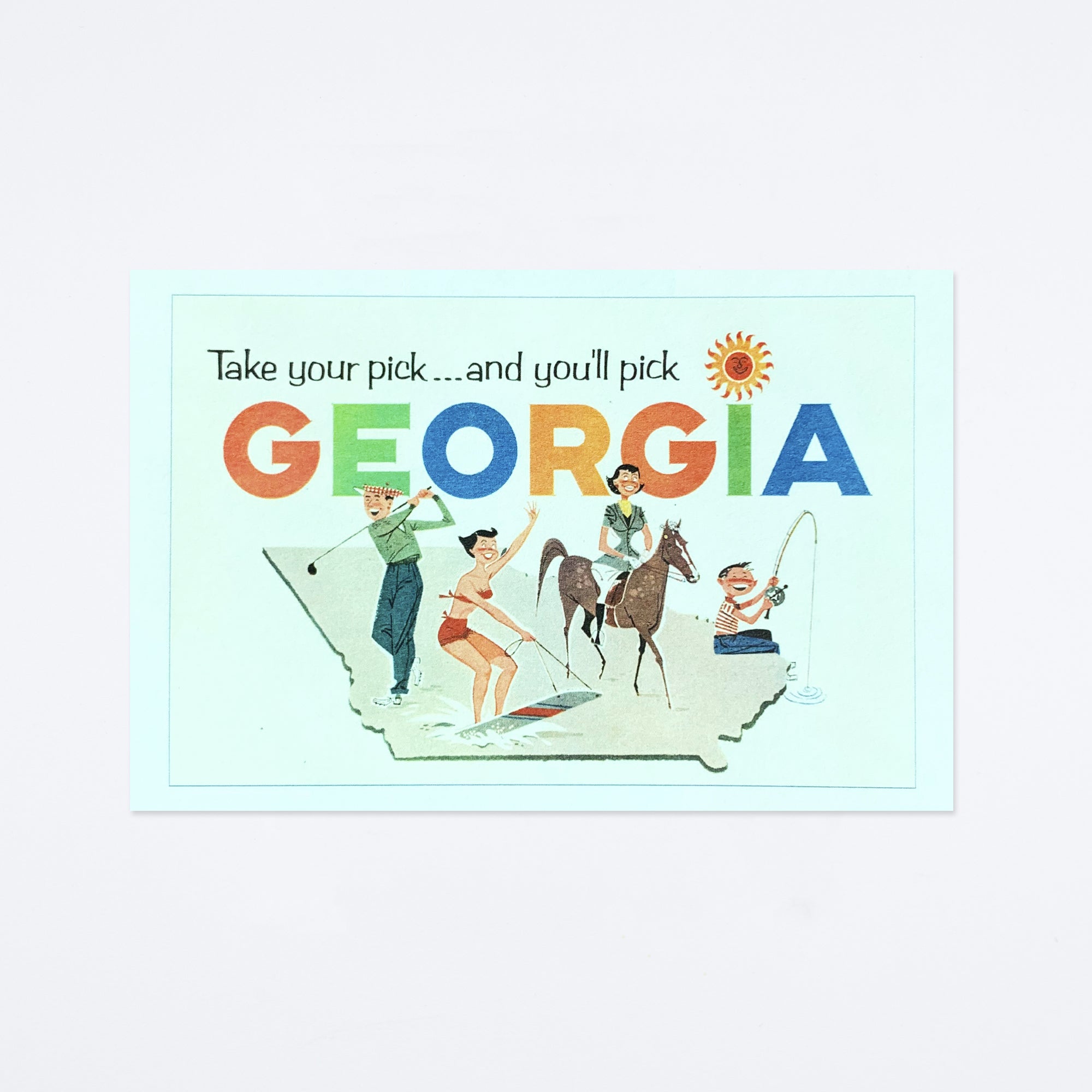 You'll Pick Georgia Postcard