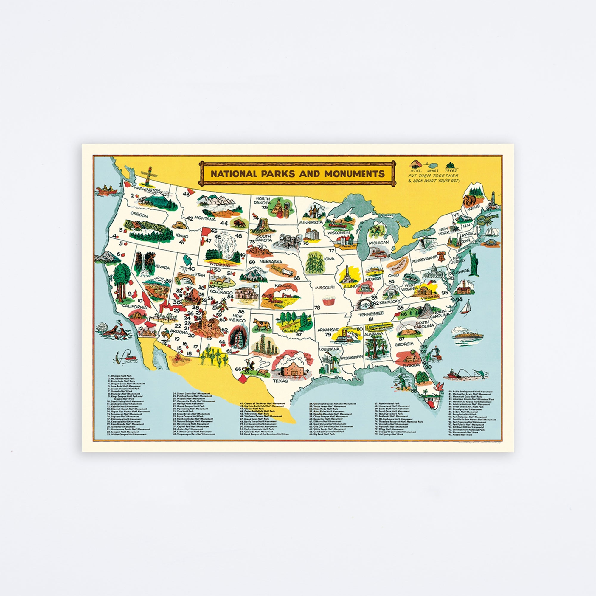 National Parks Map Wrap