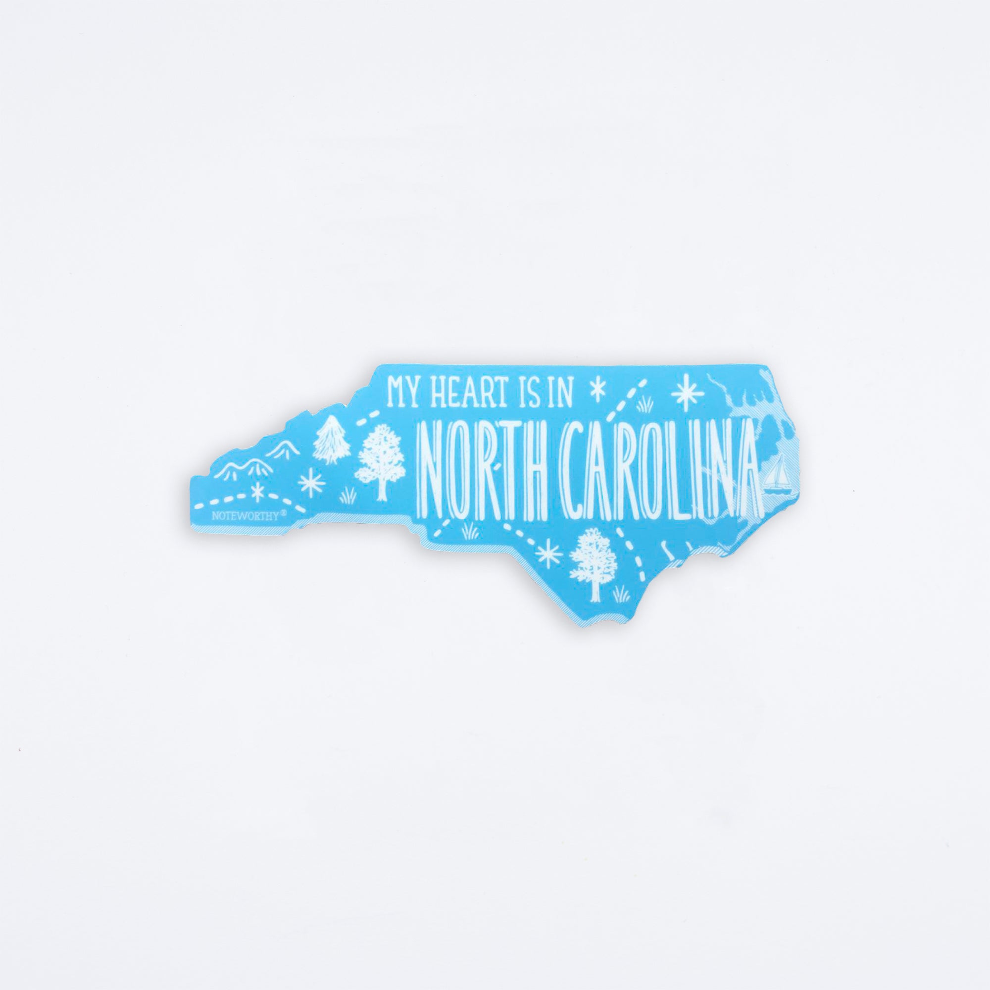 North Carolina Die Cut Vinyl Sticker