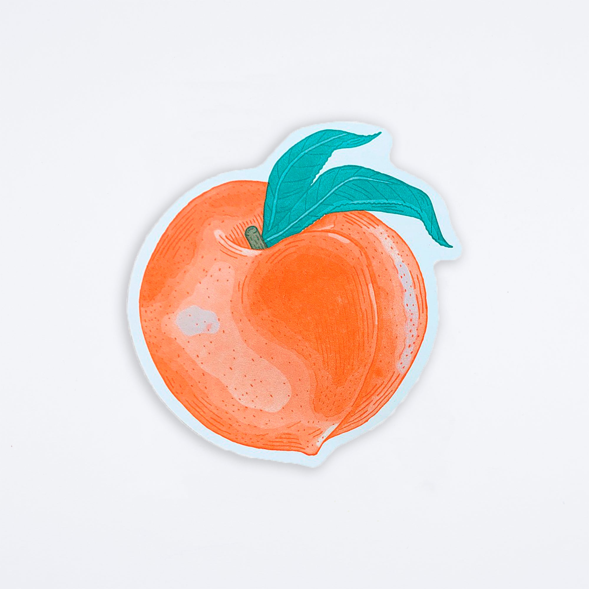 Peach Die Cut Postcard