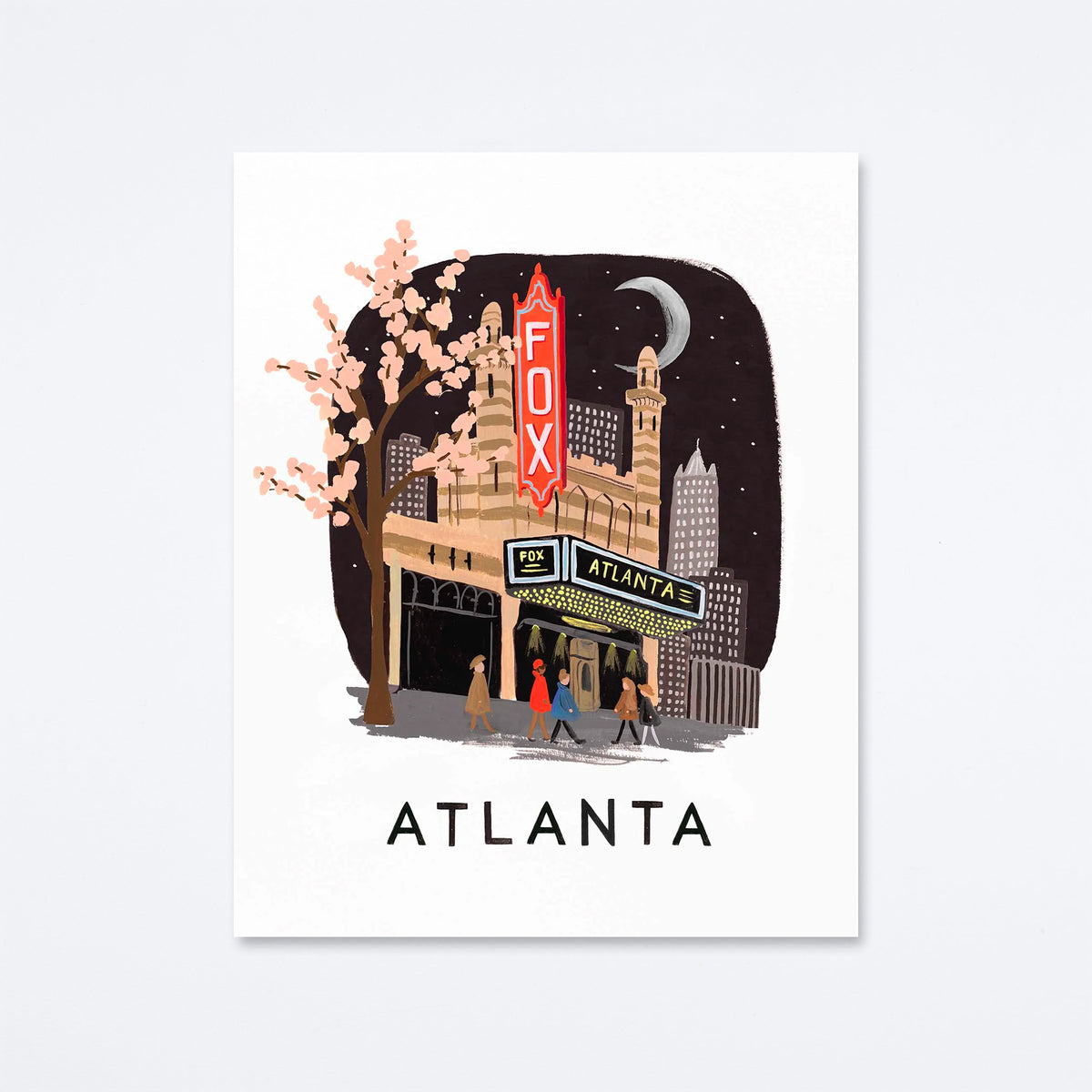 Atlanta Braves White Art Print — Archer Paper Goods