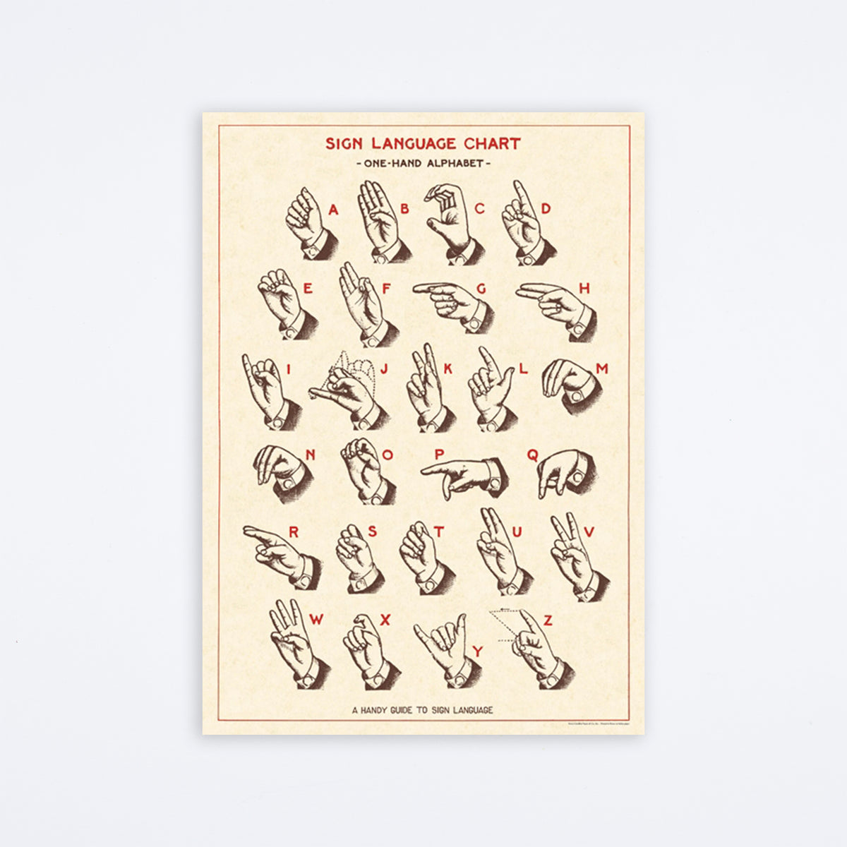 Sign Language Chart Wrap — Archer Paper Goods