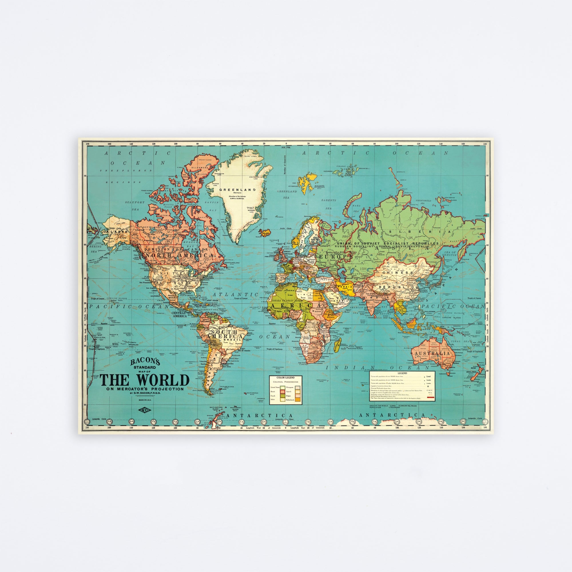 World Map 4 Wrap