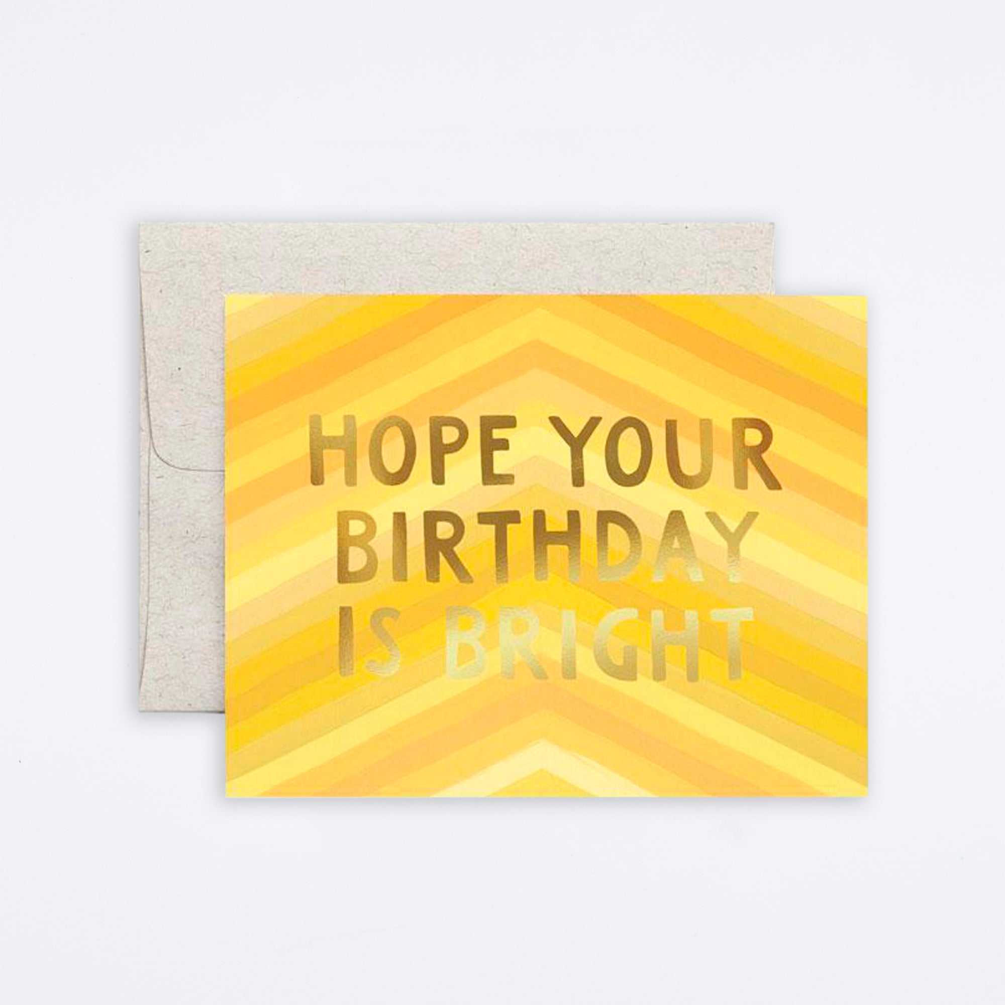 Yellow Stripe Birthday Card